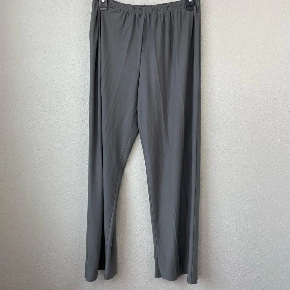 NWT Fashque Womens Gray Polyester Blend Slacks Size M